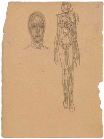 Alberto Giacometti 1901–1966 Alberto Giacometti 1901-1966

Tête et nu debout

Crayon... Gazette Drouot