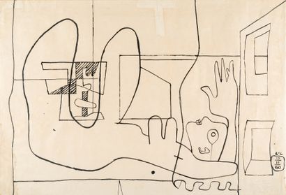 Le Corbusier 1887–1965 Le Corbusier 1887-1965 
Woman, 1960
Tusche auf Papier
unten... Gazette Drouot