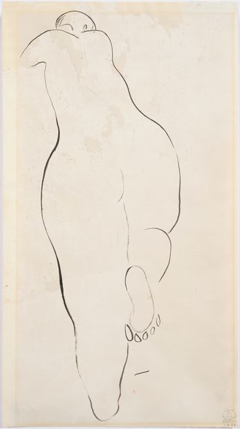Sanyu 1895–1966 Sanyu 1895–1966 
Frauenakt, 1930
Tusche auf Papier
unten rechts Künstler-Monogramm,... Gazette Drouot