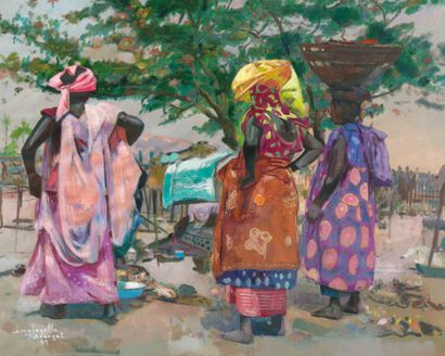 Jacques Majorelle 1886–1962 Jacques Majorelle 1886–1962 
Femmes au marché, Sénégal,... Gazette Drouot