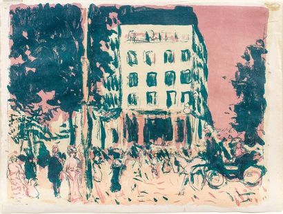 PIERRE BONNARD Farblithografie; Les Boulevards; 27,7 x 35 cm (Blattgrösse) Gazette Drouot