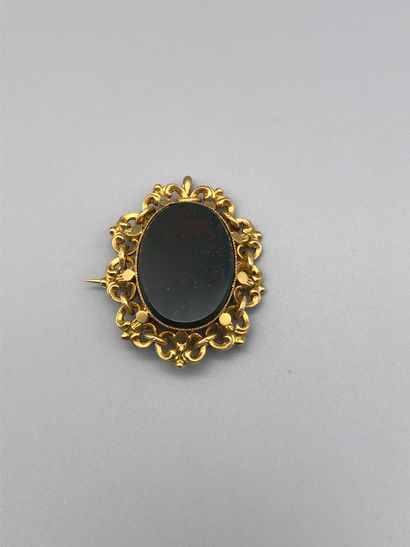 Brooch pendant in yellow gold 750 thousandth,...