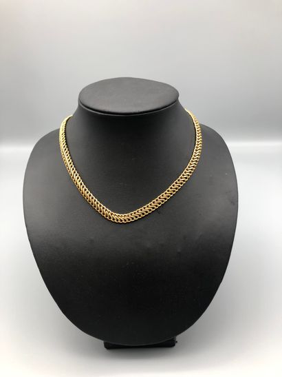 null Necklace in yellow gold 750 thousandths, American mesh 15,1 g - Length 41,5...