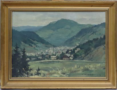 null Charles Henry CONTENCIN (1898-1955) "Le Mont Dore et le Puy Gros", oil on canvas...