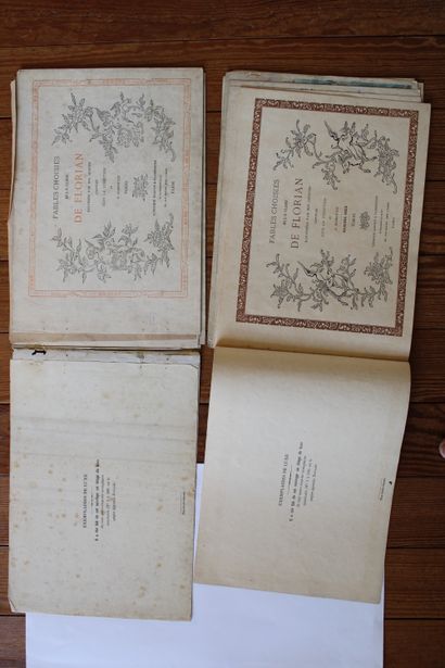 null FABLES CHOISIES DE J.-P. CLARIS DE FLORIAN, en deux volumes, illustrés par des...