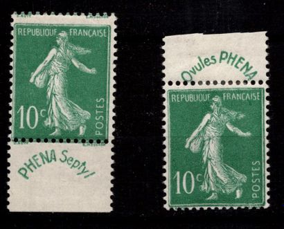 null France 1924 Nr 188 XX 10c semeuse Ovules Phéna + Steptyl - TB