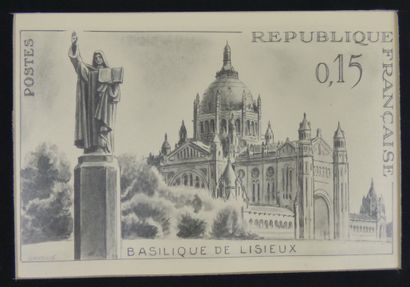 null France 1960 Yv Nr 1268 Basilique de Lisieux, grand panneau de l'exposition (1m...