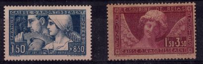 null France 1928/30 XX Caisse d'amortissement Yv 252 + 256(signé) - TB -