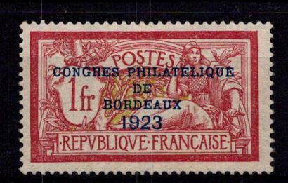null France 1923 Congrès de Bordeaux XX,Yv182, signé calves - SUP -