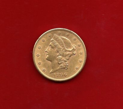 null ETATS -UNIS : 20 Dollars "Liberty" 1896 S San Francisco. 33,4g. TTB+