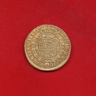 null COLOMBIE: 8 Escudos d’Or 1797 P JF Popayán. 26,94g. KM 62.2. TTB+
