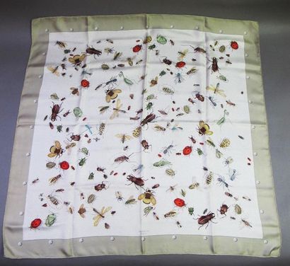 null HERMES Paris
Square in printed silk, titled "the insects" by Grygkar and La...