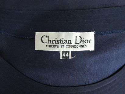 null Christian DIOR Tricots et Coordonnés
Robe bleu marine en soie imprimée ''Christian...