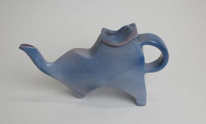 null FORLINI Kathy (born in 1955) Terracotta 
teapot featuring a stylized elephant...