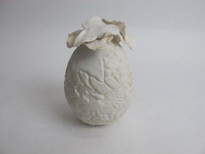 null RIEHL Alice (born 1970) White enamelled porcelain cocoon
bottle decorated with...