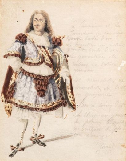 null Pierre-François, Eugène GIRAUD (1806-1881)
Deux projets de costumes dans le...