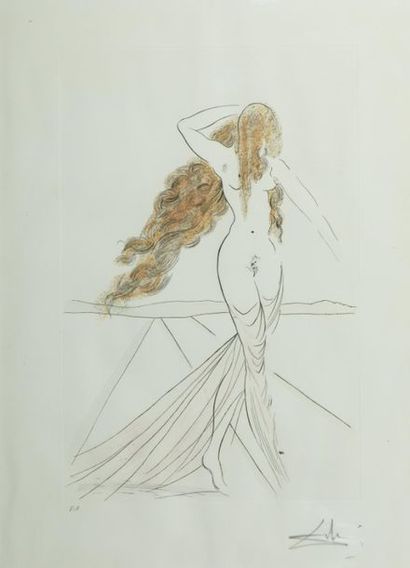 null Salvador DALI (1904-1989)
Venus, 1974, 
Eau-forte en couleurs, EA (insolation...
