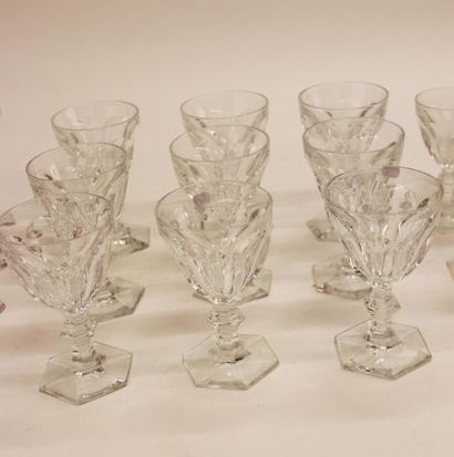 null BACCARAT
Service de verres en cristal modèle Harcourt comprenant : neuf verres...