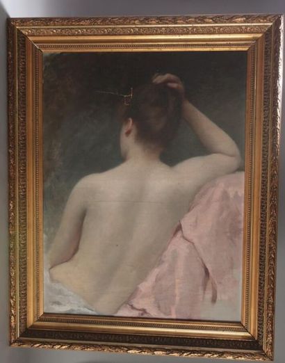 null School of the XIXth century
Nude back
Oil on canvas (hook of the house Hardy-Alan...