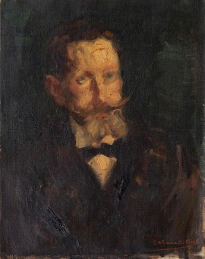 null Gustave CHANALEILLES ( XIX-XXème siècle) 
Portrait de Mr Paul Turin, notaire...