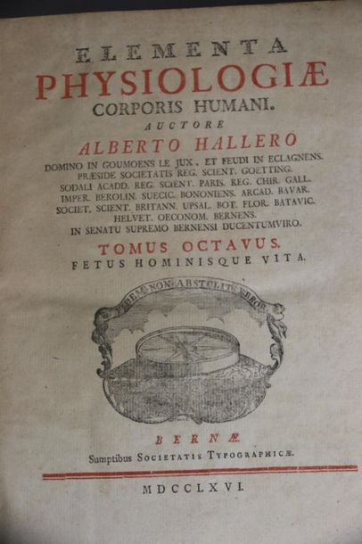 null Alberto V.HALLER 
Elementa Physiologiae Corporis Humani, Bern, 1763, 1764, 1765,...