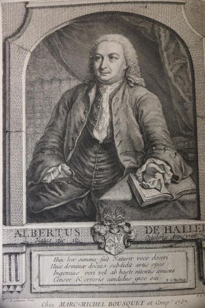 null Alberto V.HALLER 
Elementa Physiologiae Corporis Humani., Berne, 1763, 1764,...