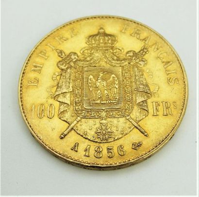null FRANCE
100 gold francs, Napoleon III bareheaded, year 1856
