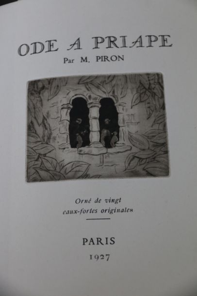 null (CURIOSA). PIRON (Alexis) - COLLOT (André) "Ode à Priape" , orné de vingt eaux-fortes...