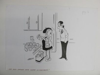 null UBER
La bonne Julie
5 dessins d'humour à l'encre sur papier, légendés
21 x 29...