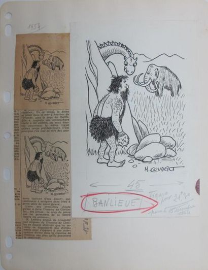 null Marcellin COUDERT (1898-1978)
Environ 50 dessins de presse originaux à l'encre...