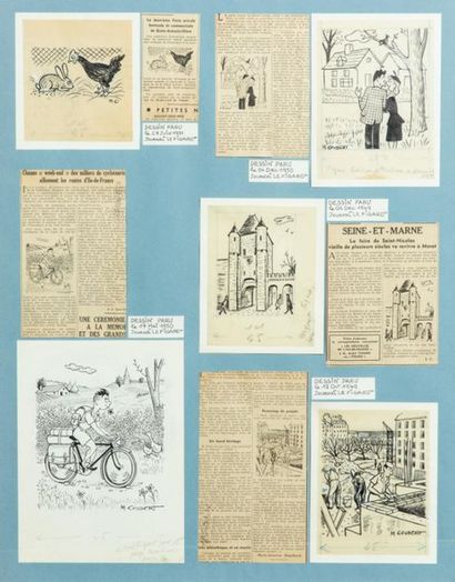 null Marcelin COUDERT (1898-1978)
Selection de 14 dessins d'illustation avec leurs...