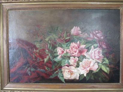 null Ecole Française du XIXème siècle

Jeté de roses 
Huile sur toile, rentoilée....