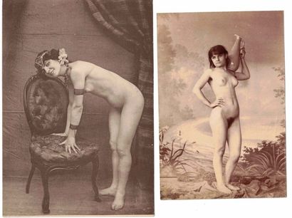 null Erotisme, charme, pornographie, études de nu en studio. Circa 1900-1970. Ensemble...