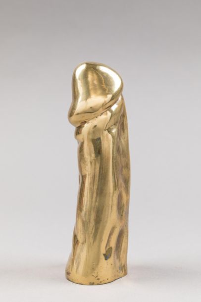 null Phallus en bronze à patine dorée avec l'inscription gravée "Bizarre"
XXème siècle
Long...