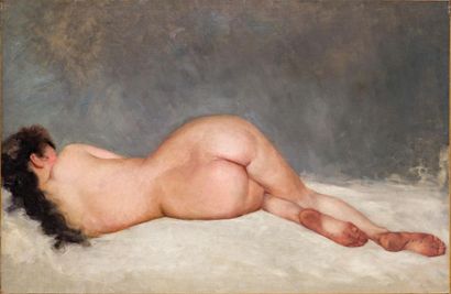 null Ecole Française de la fin XIXème siècle-Début XXème siècle
Femme nue allongée...