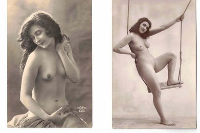 null Erotisme, étude de nu, charme. Circa 1910-50. Ensemble d'une cinquantaine de...