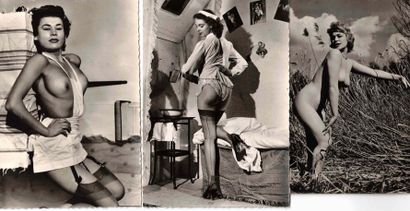 Erotisme, étude de nu, charme. Circa 1910-50....