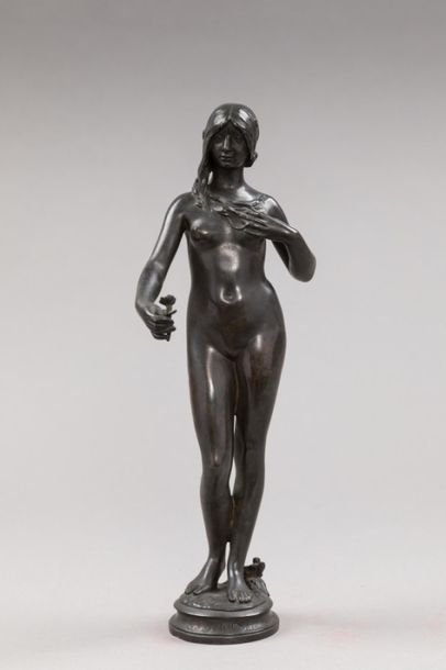 null Antonin CARLES (1851-1919)
Sujet en bronze ciselé à patine brune représentant...