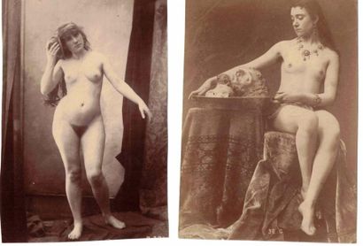 null Etude de nu, scènes d'amour, pornographie, couples costumés. Circa 1890-1920....