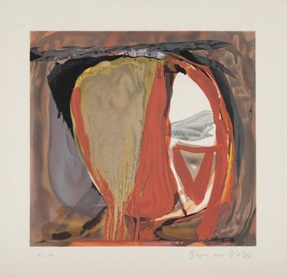null Bram VAN VELDE (1895-1981)
Sans titre rouge, 1961,
Sérigraphie en couleurs E.A....