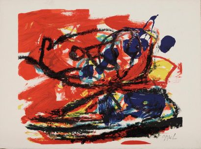 null Karel APPEL (1921-2006)
Personnages, 1962,
Lithographie en couleurs (légère...