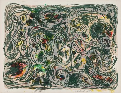 null Pierre ALECHINSKY (born in 1927)
Untitled, colour lithograph, light EA (insolation...