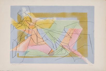 null Jacques VILLON (1875-1963)
L'écuyère, 1950-51
Lithographie en couleurs n°XXXV/LX,...