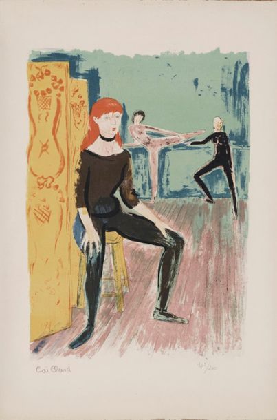 null Christian Hugues CAILLARD (1899-1985)
Danseuse au paravent,
Lithographie en...