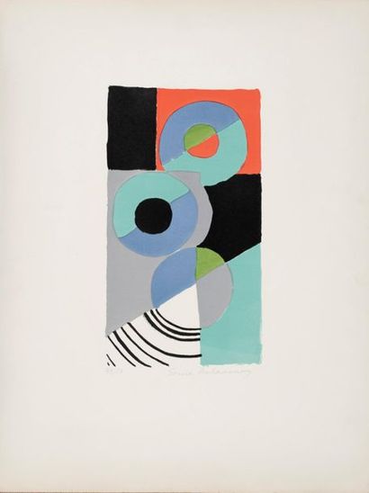 null Sonia DELAUNAY (1885-1979)
Three discs
Colour silkscreen, n°43/50, signed lower...