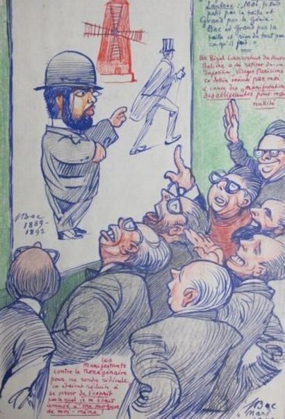 null Ferdinand BAC (1859-1952) 
Ensemble de 15 caricatures Alexandre Dumas, Toulouse...