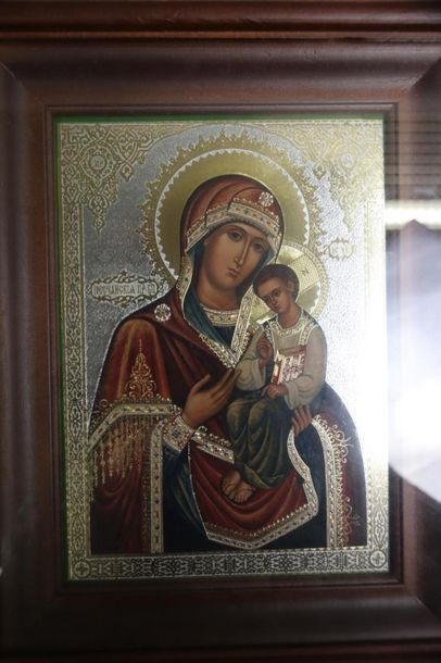 null La Vierge miraculeuse de Pestchansk, Icône de la fin du XXe siècle, Feuille...