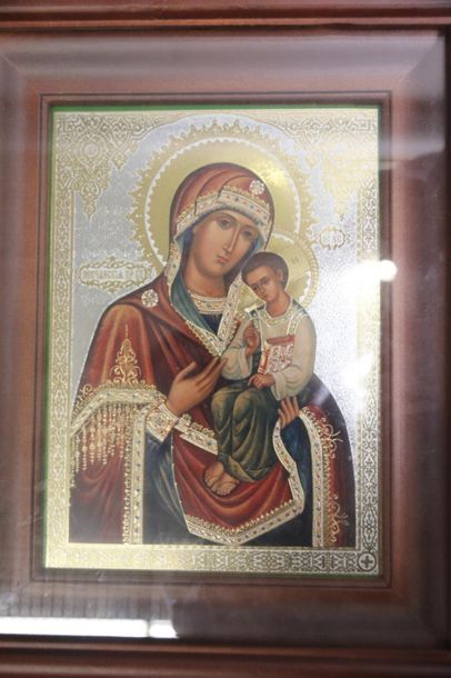 null La Vierge miraculeuse de Pestchansk, Icône de la fin du XXe siècle, Feuille...