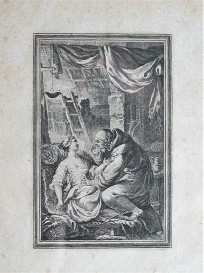 Two small framed engravings depicting 