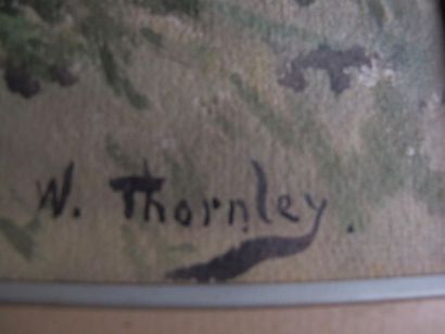 null William THORLEY(1857-1935)
Vue de village 
Aquarelle sur papier signée en bas...